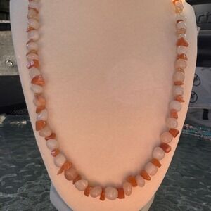 Natural Crystal Beaded Necklace Citrine Quartz Gemstone Chip‎ Necklace Jewelry